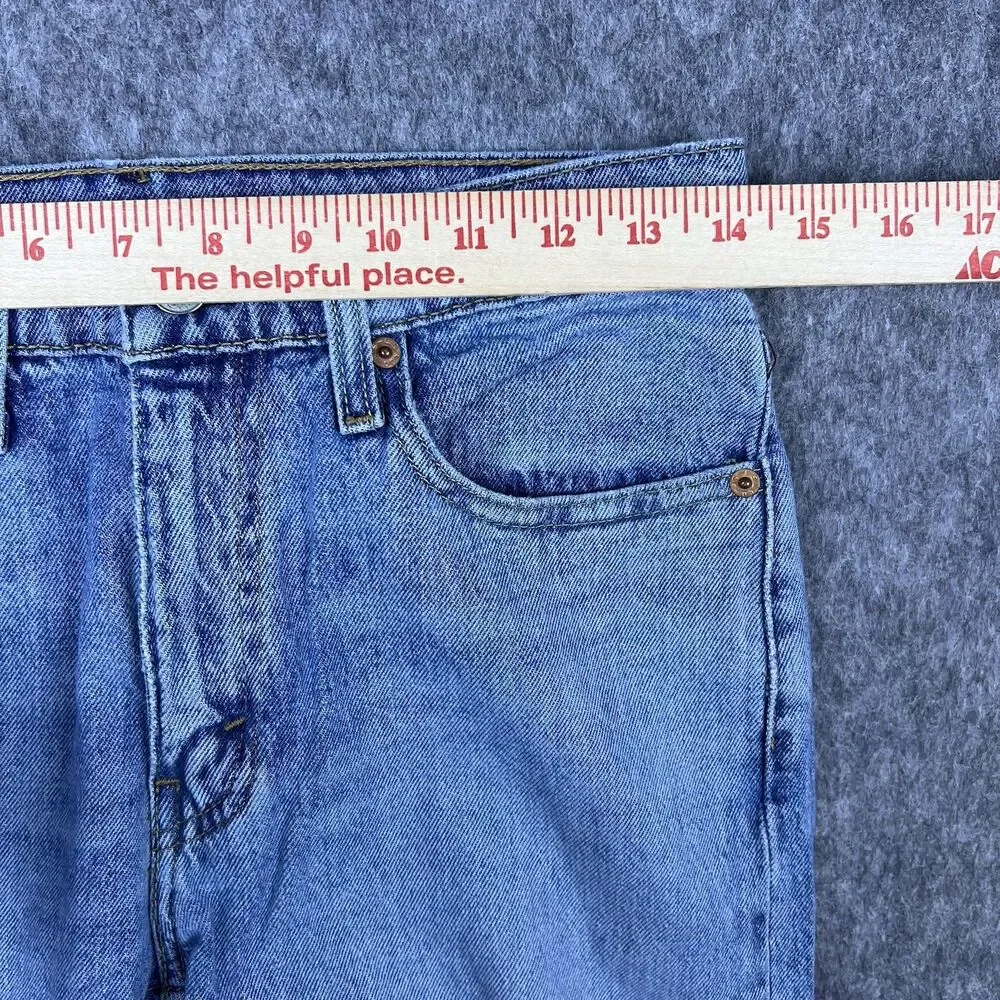 Levis 512 Mens Jeans Slim Fit Tapered Leg Light Wash Distressed Denim Size 28x30